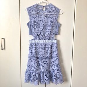 blue lace dress